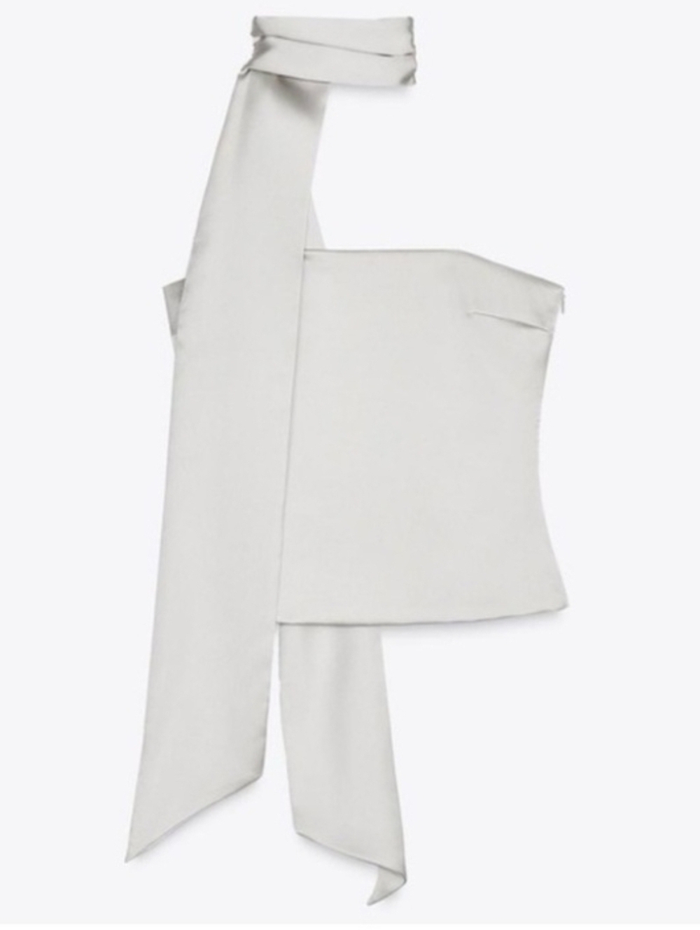 Zara White Blouse with Signature Black Label